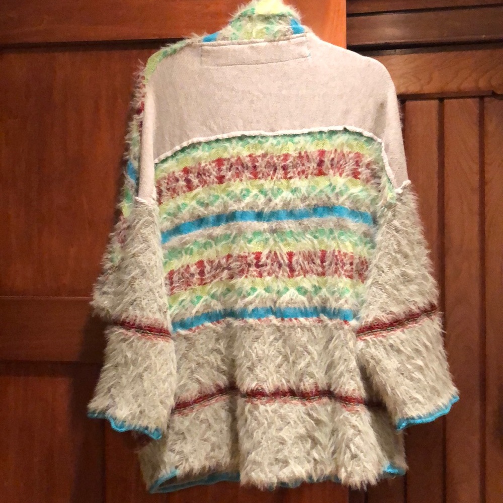 Free People Fair Weather fuzzy striped cardigan - Picture 9 of 9